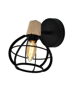APPLIQUE "GINGER" METALLO NERO, E14